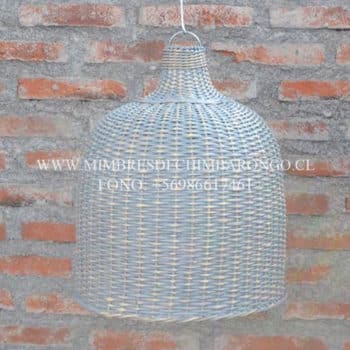 Lámpara de mimbre Constanza gris envejecido
