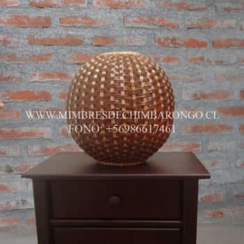 Lámpara de Mimbre Velador Redonda