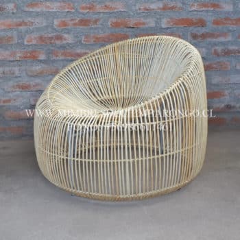 Alternative view of Sillón de mimbre empalizado
