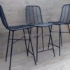 SILLA DE BAR TEJIDO FLECHA- NEGRA