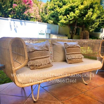 SOFÁ DE MIMBRE EMPALIZADO VERTICAL