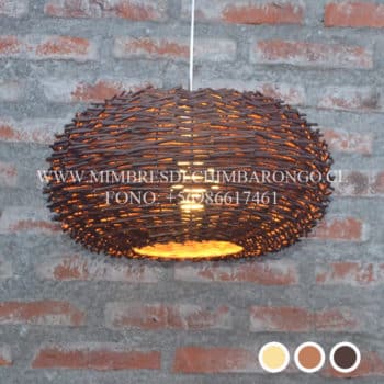 Alternative view of Lámpara de Mimbre Erizo 30x15 cms