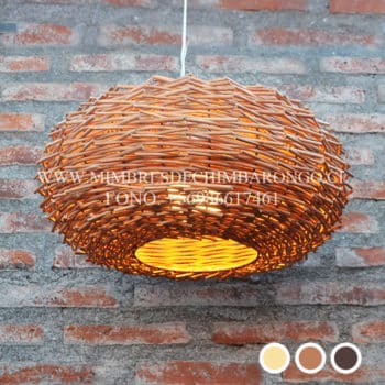 Alternative view of Lámpara de Mimbre Erizo 40x20 cms