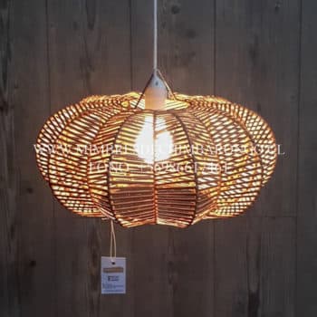Lámpara de mimbre Calabaza 50x25 cms