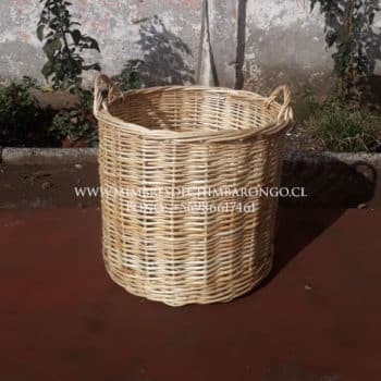 CANASTO DE MIMBRE NATURAL 50X57 CM