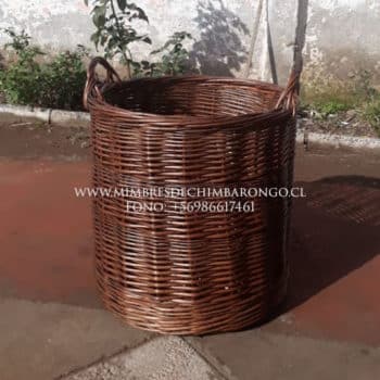 CANASTO DE MIMBRE CAOBA 50X57 CM