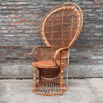 Alternative view of SILLÓN JULIO IGLESIAS MIMBRE COCIDO ENREJADO