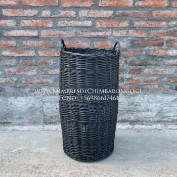 CANASTO DE MIMBRE NEGRO 35X70 CM