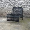 Sillón de mimbre Ana negro
