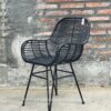 Sitial de mimbre Alpaca negra