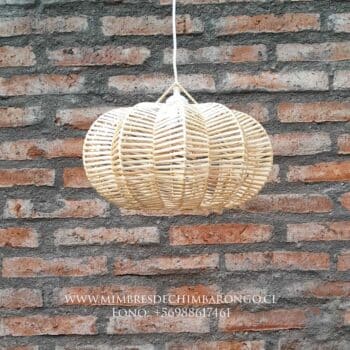 LÁMPARA DE MIMBRE NATURAL CALABAZA
