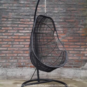 Sillón Colgante Negro- Con pedestal