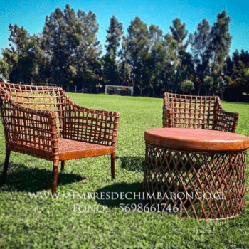 Alternative view of SET DE SILLONES DE MIMBRE RUSTICO