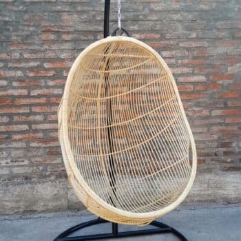 Alternative view of SILLÓN COLGANTE HUEVO EMPALIZADO- CON PEDESTAL