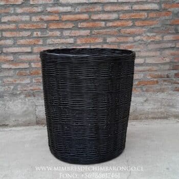 CANASTO DE MIMBRE NEGRO 80x70